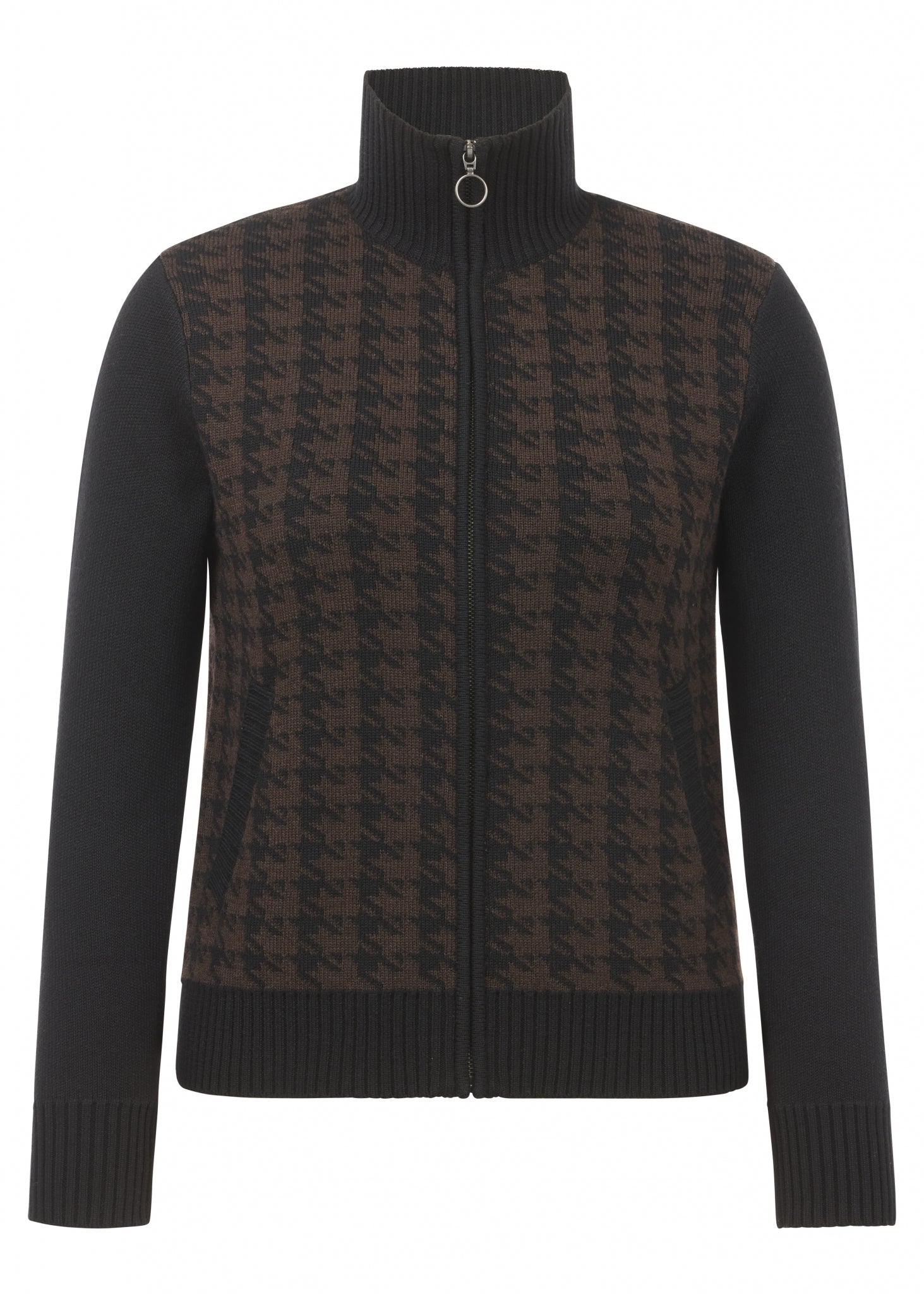 Kerrits Eq Houndstooth Full Zip Sweater