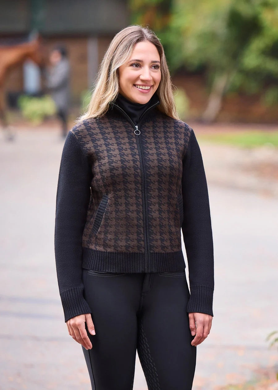 Kerrits Eq Houndstooth Full Zip Sweater - Image 2