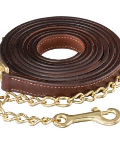 10' Leather Lead with 30" BP Chain