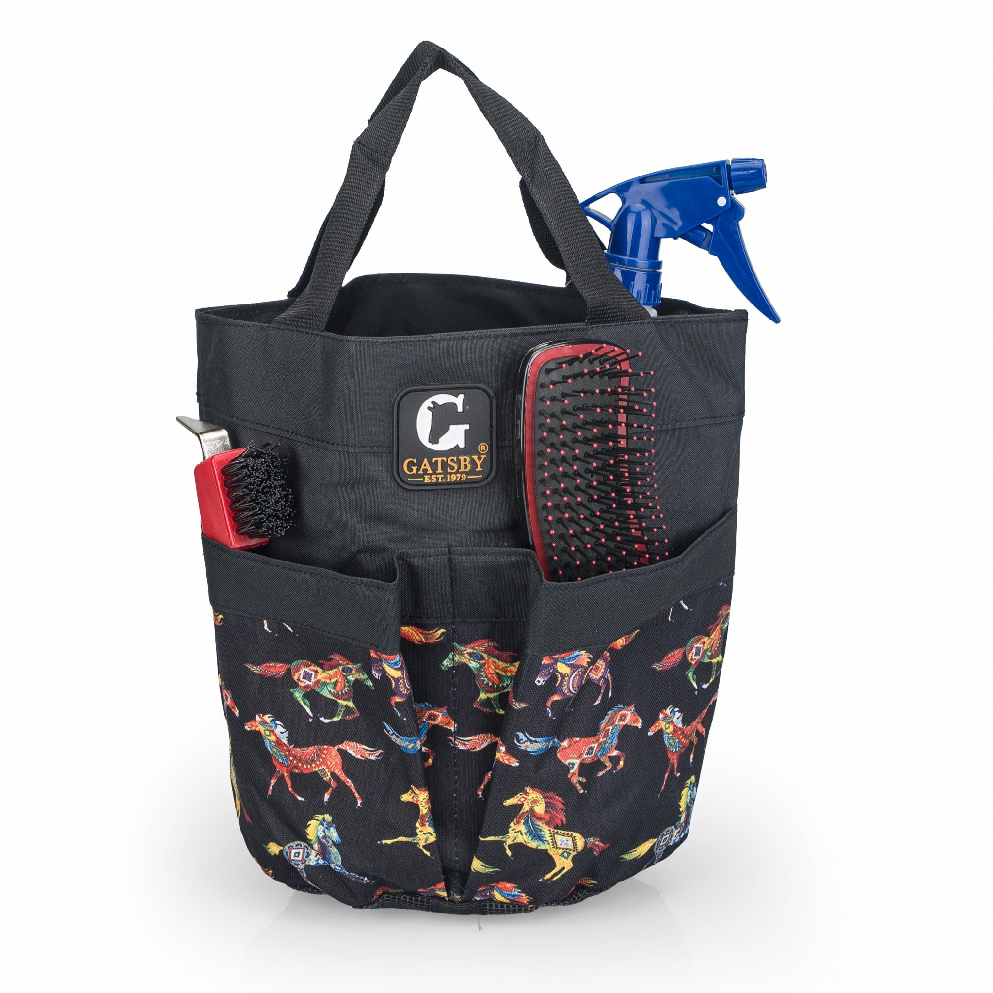 Gatsby Print Nylon Stable Tote with Mesh Bottom - Image 13