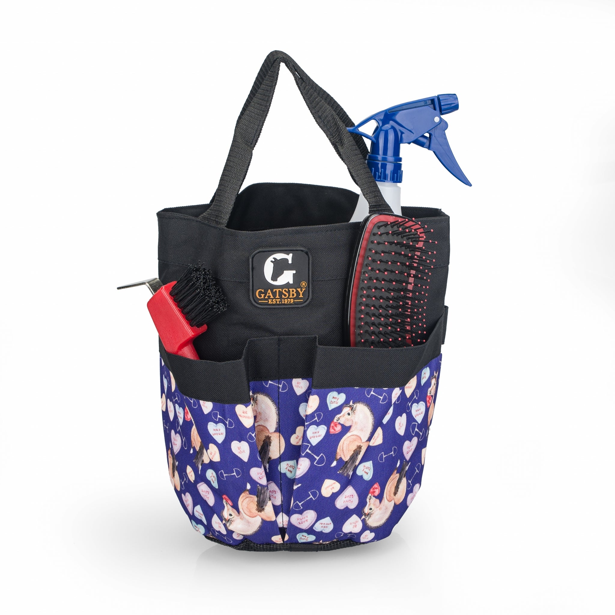 Gatsby Print Nylon Stable Tote with Mesh Bottom - Image 14