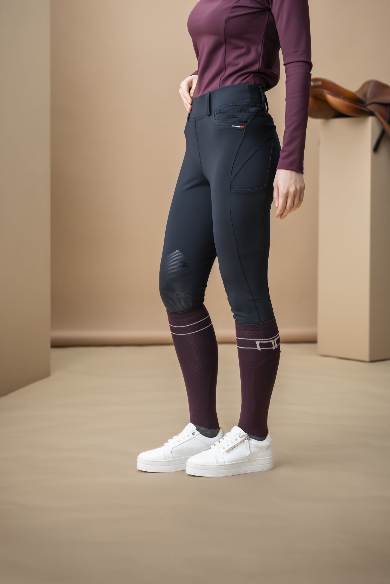 Alessandro Albanese Ladies Fina Knee Grip Hybrid Breeches - Image 2