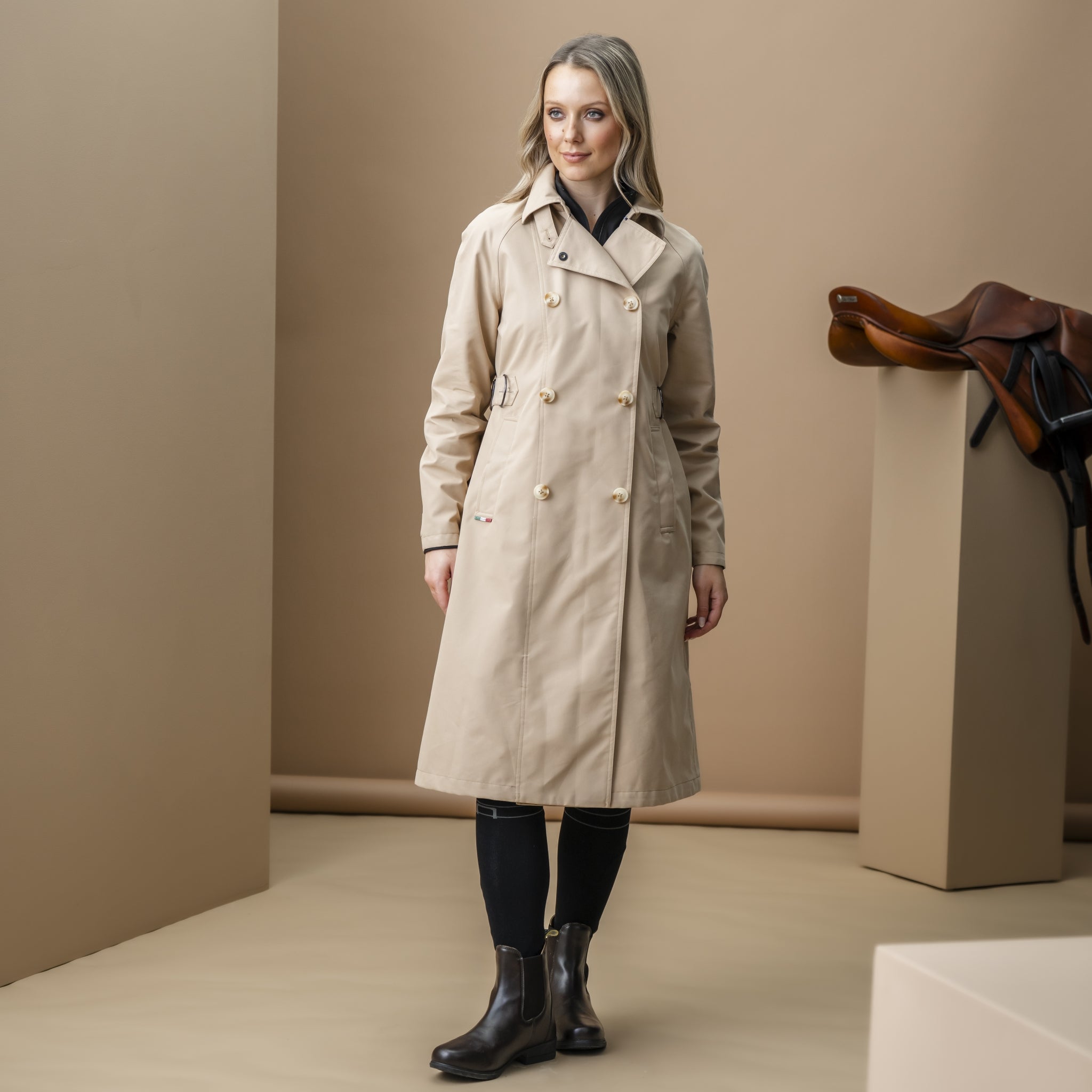 AA Ladies Isabella Riding Trench Coat - Image 2