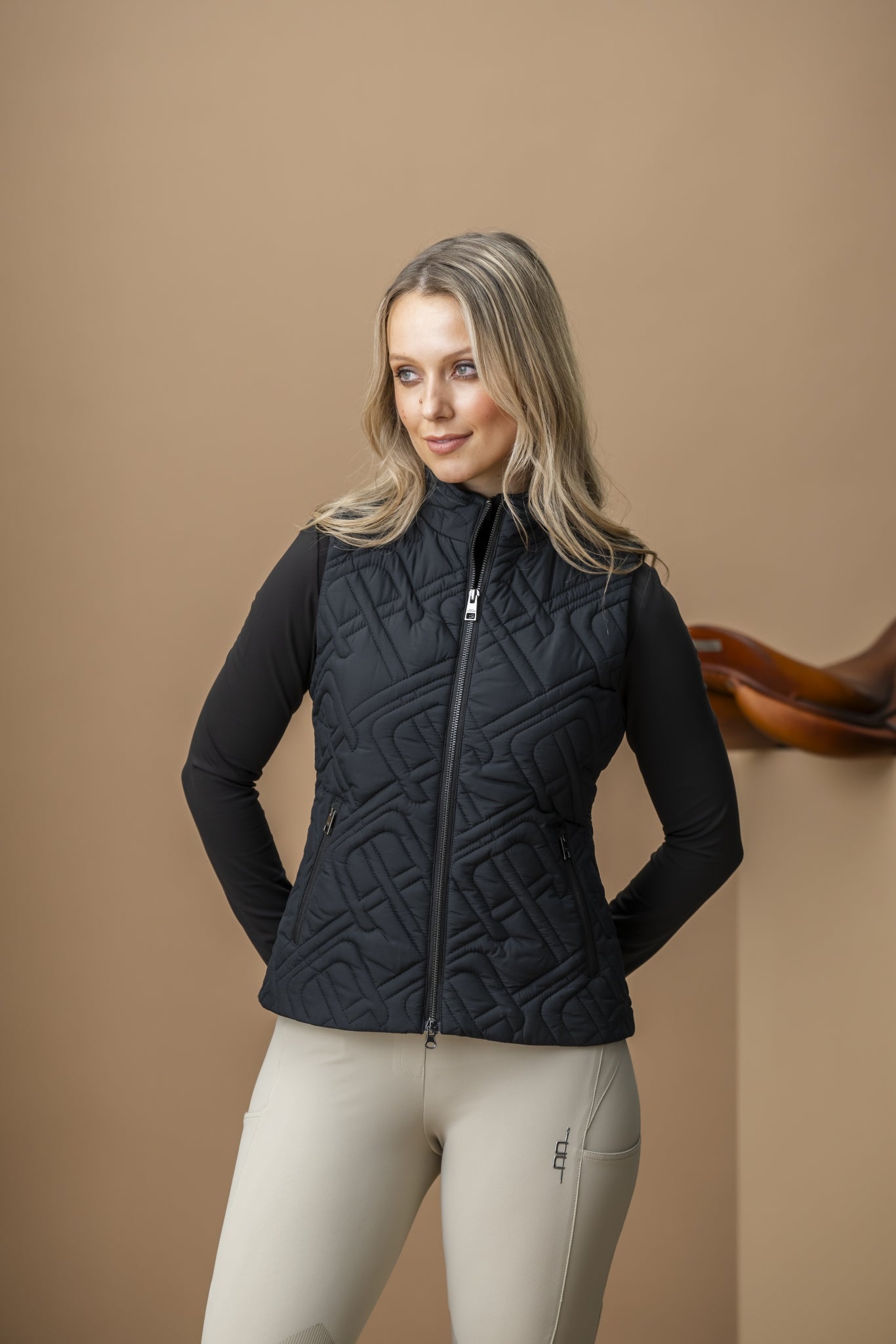AA Ladies Neve Monogram Quilted Gilet