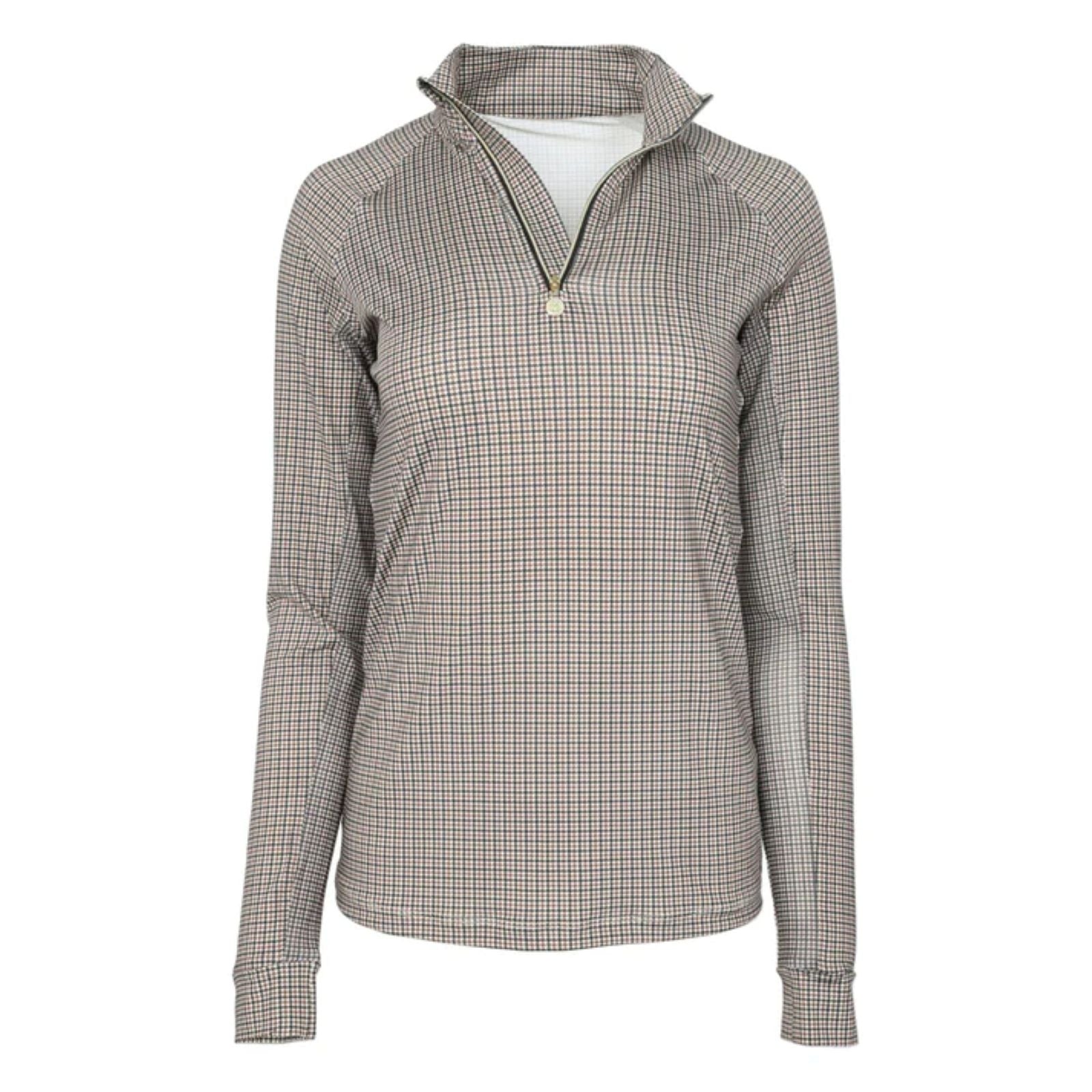 Dapplebay Bay Houndstooth 1/4 Zip Riding Top