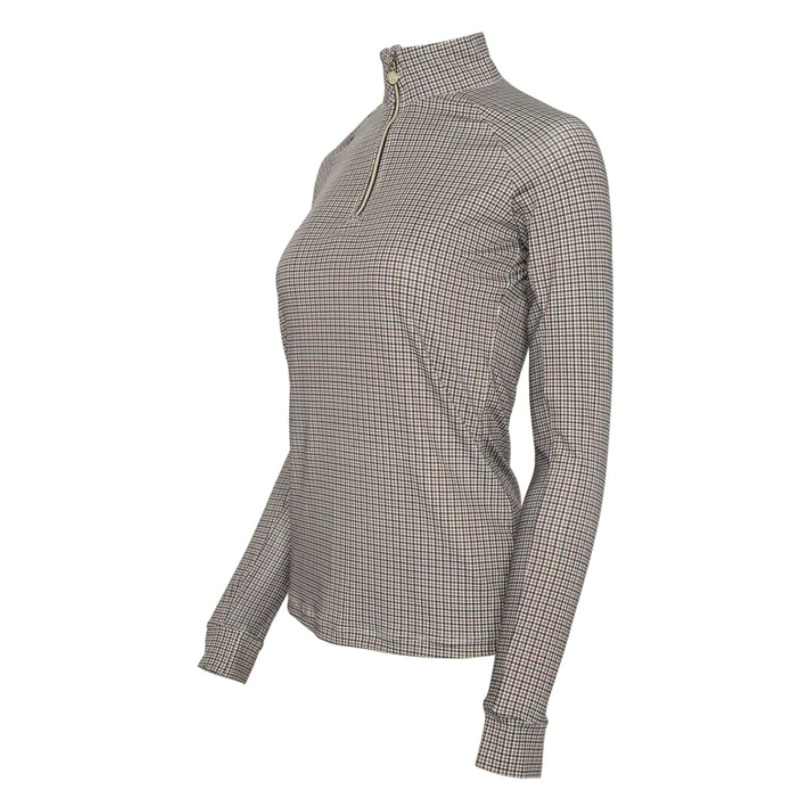 Dapplebay Bay Houndstooth 1/4 Zip Riding Top - Image 3