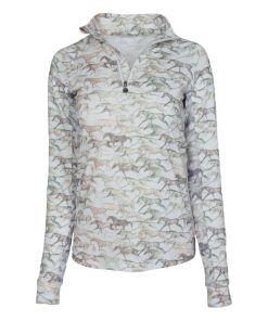 Dapplebay Galloping Watercolor 1/4 Zip Riding Top