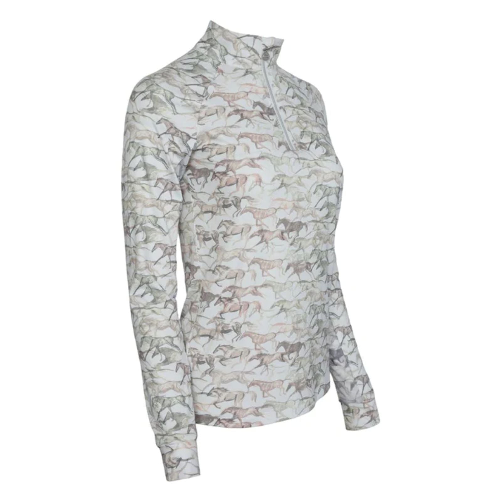 Dapplebay Galloping Watercolor 1/4 Zip Riding Top - Image 5