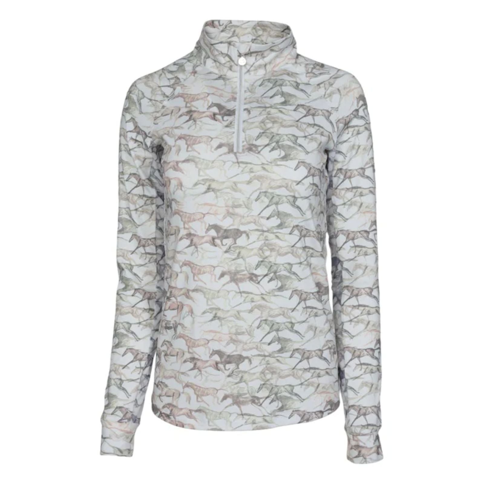Dapplebay Galloping Watercolor 1/4 Zip Riding Top - Image 6