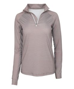 Dapplebay Stripe 1/4 Zip Riding Top