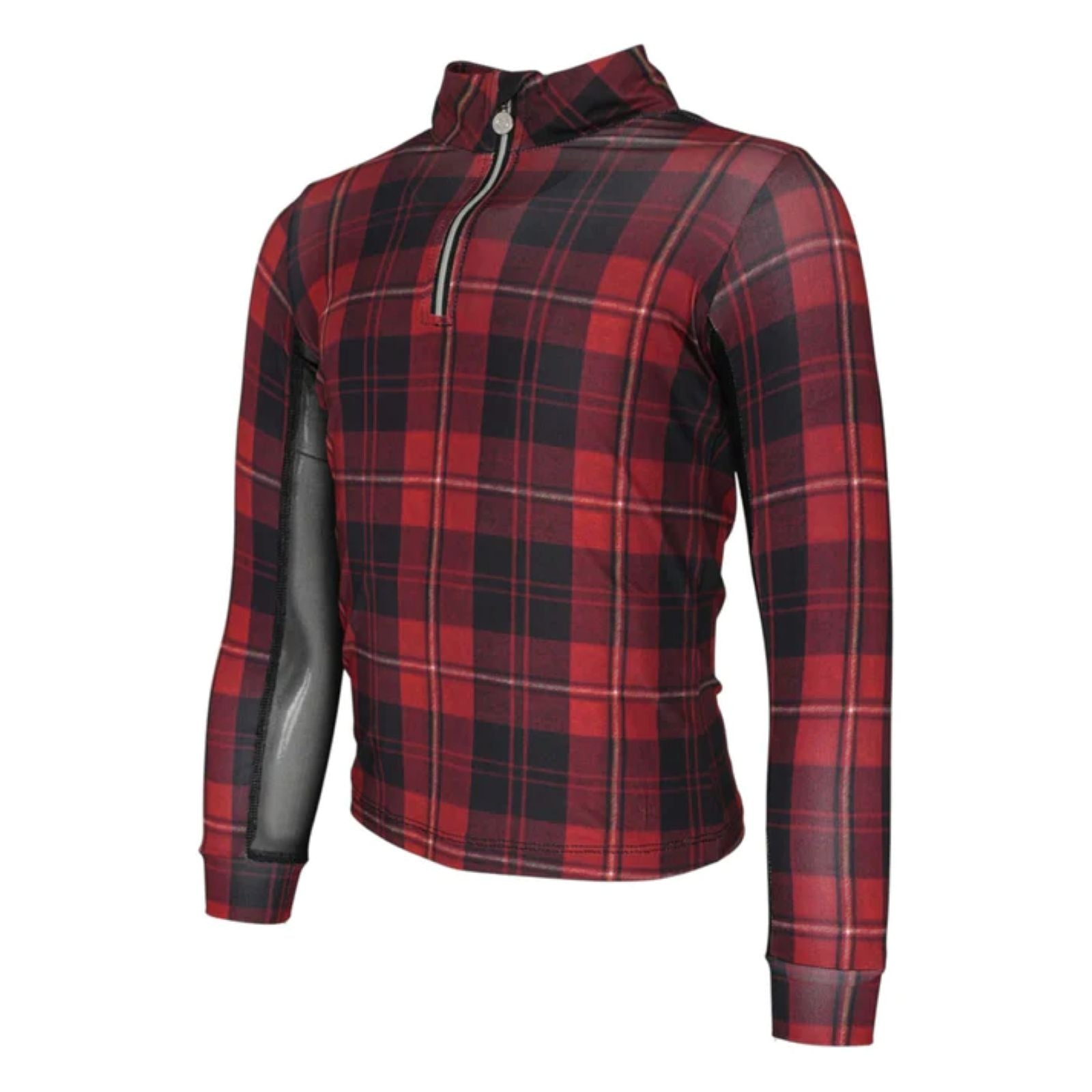 Dapplebay Holiday Plaid Kid's 1/4 Zip Riding Top