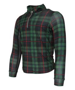 Alternative view of Dapplebay Holiday Plaid Kid's 1/4 Zip Riding Top