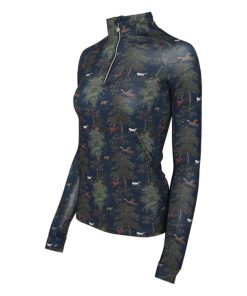 Alternative view of Dapplebay Autumn Toile 1/4 Zip Riding Top