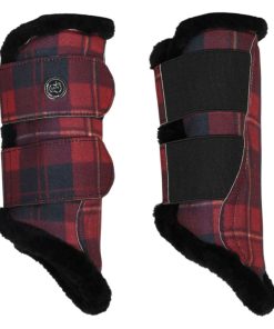 Dapplebay Holiday Plaid Brush Boots