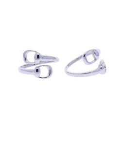 Alternative view of AWST Int'l Snaffle Bit Sterling Silver Adjustable Wrap Ring