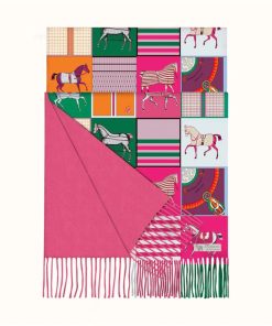 AWST Int'l Horses in Blankets Acrylic Cashmere Scarf