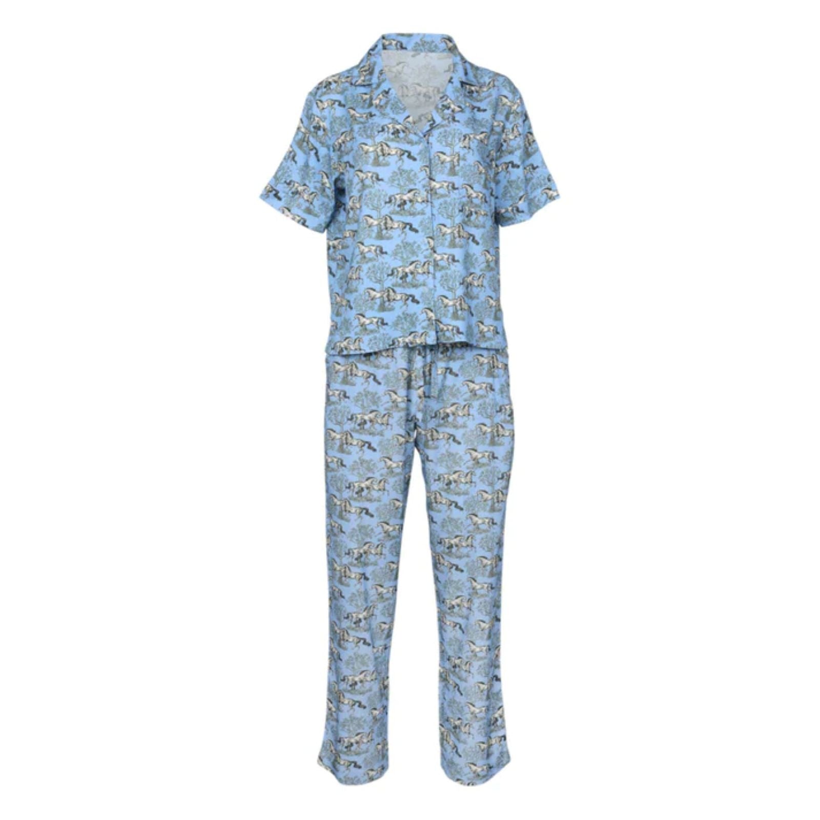 AWST Int'l Lila Loungewear Pant Set-Blue Toile-L - Image 3