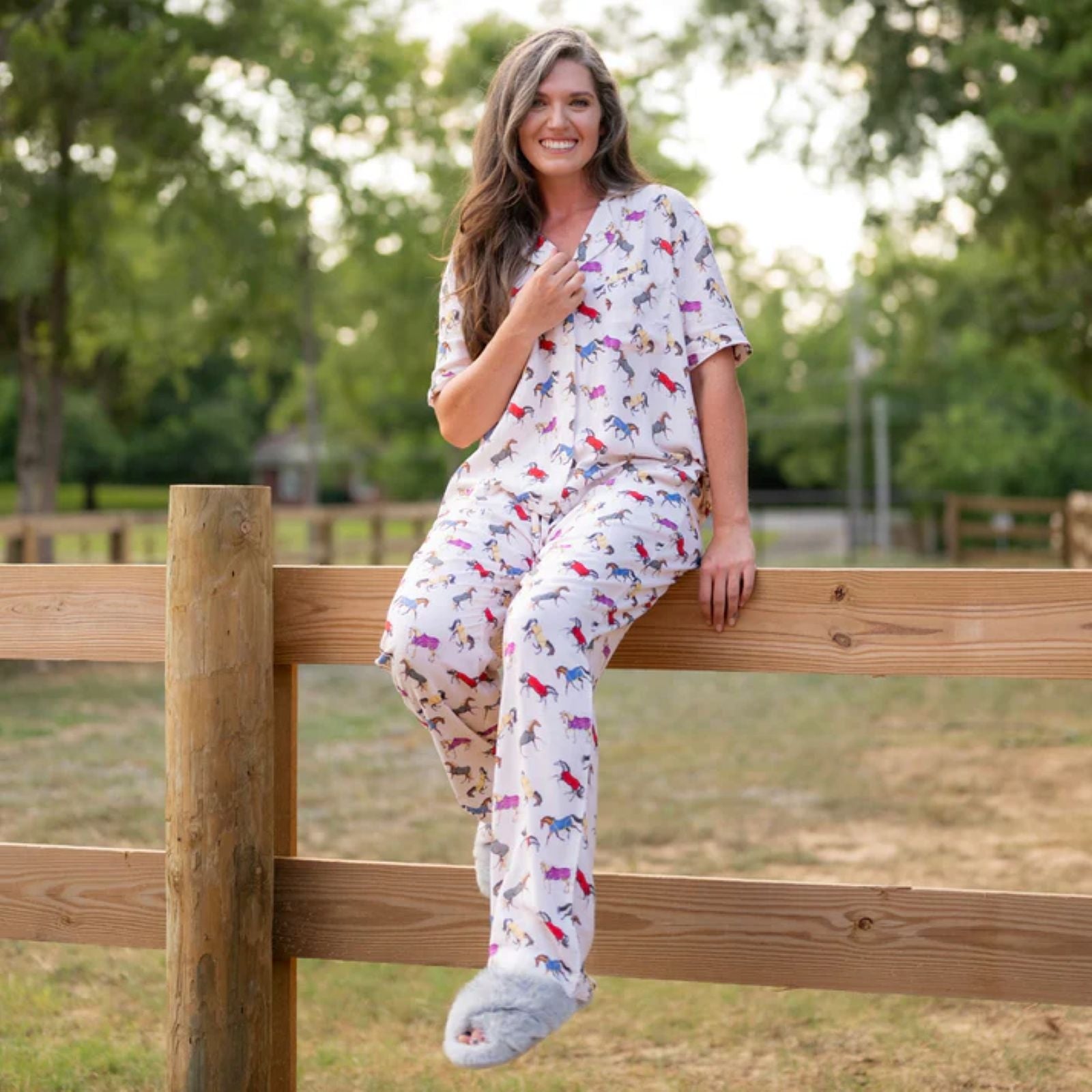 AWST Int'l Lila Loungewear Pant Set-Blue Toile-L - Image 8