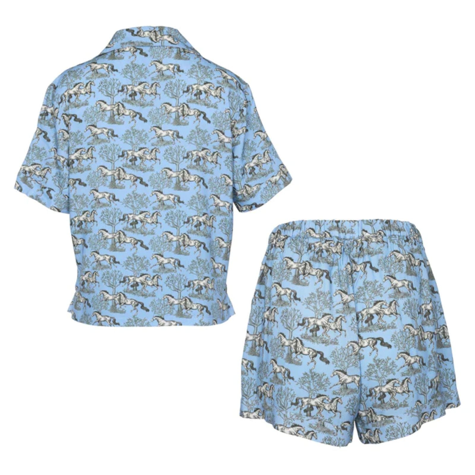 AWST Int'l Lila Loungewear Short Set-Blue Toile-L - Image 3