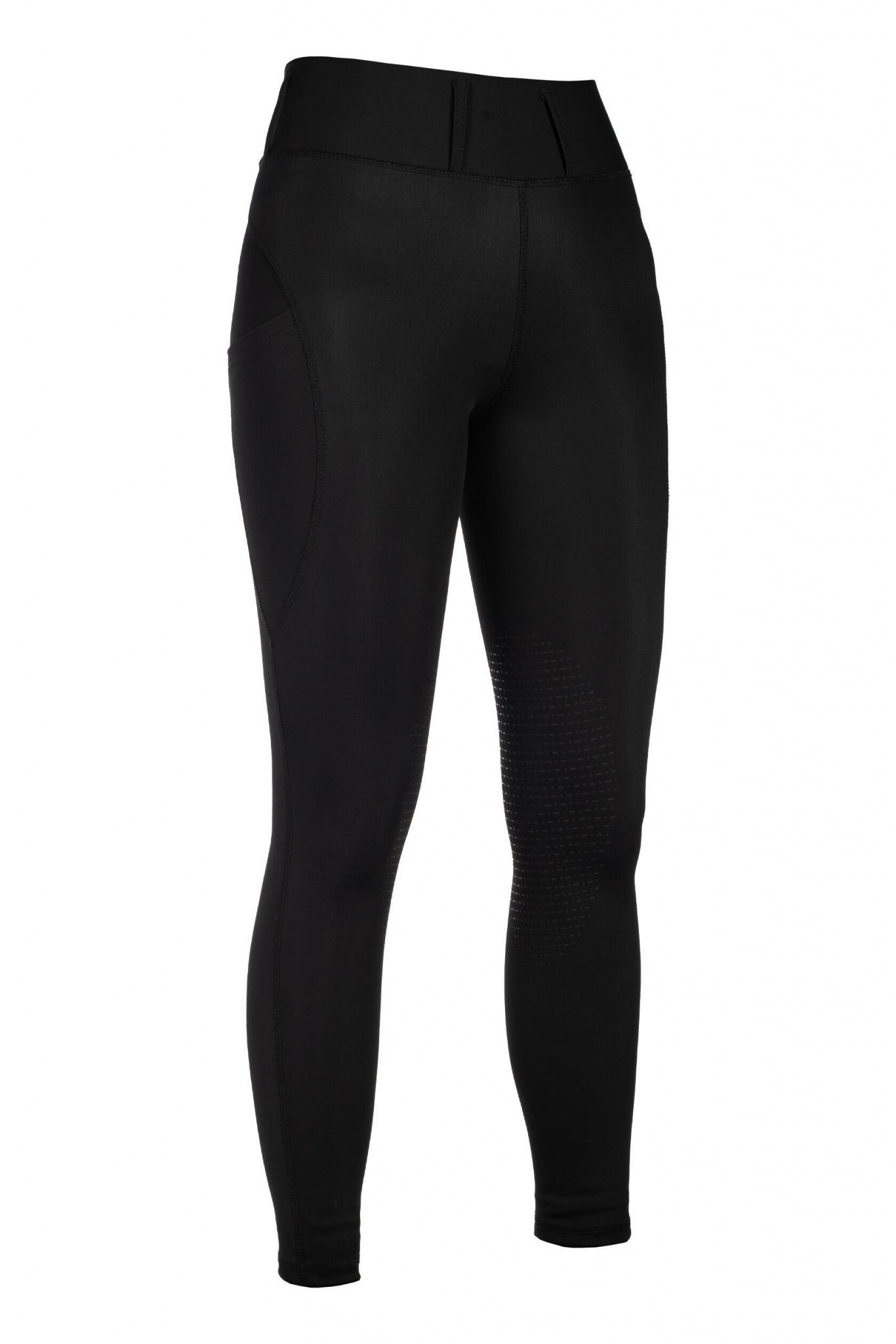 HKM Ladies Jil High Waist Sil. Knee Patch Riding Leggings - Image 3