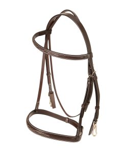 Huntley Equestrian Sedgwick Fancy Stitched Bridle with Cheek Clips and Reins