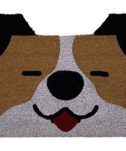 Huntley Equestrian Pet Dog Print Natural Coir Doormat Anti Slip Backing