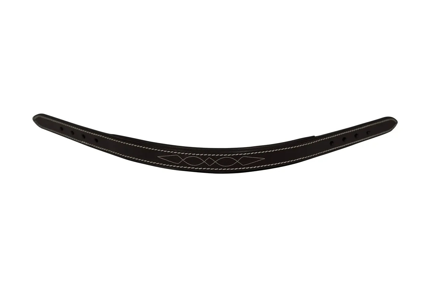 Huntley Equestrian Fancy Stitched Leather Halter Replacement Crown Piece - Image 3