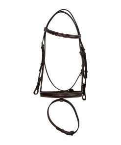 Huntley Equestrian Sedgwick Fancy Stitched Fixed Flash Noseband Bridle With Reins