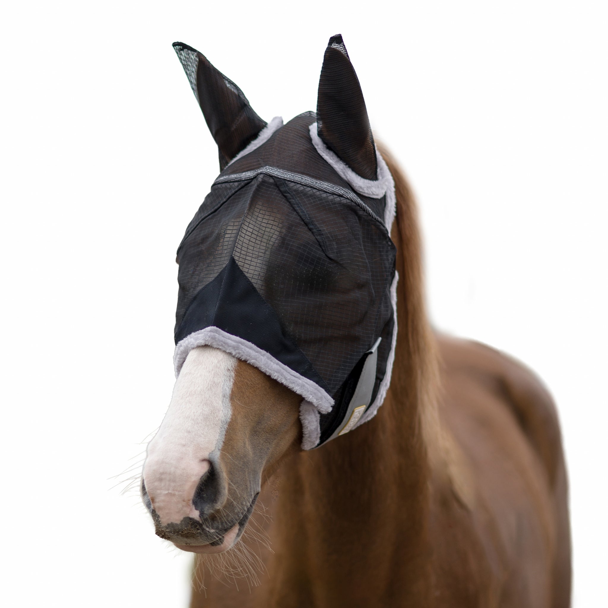 BARN & STABLE Fly Mask with Ears & Fleece Trim - Image 2