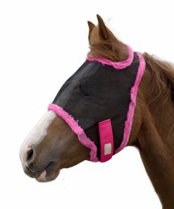 BARN & STABLE Fly Mask without Ears & Fleece Trim