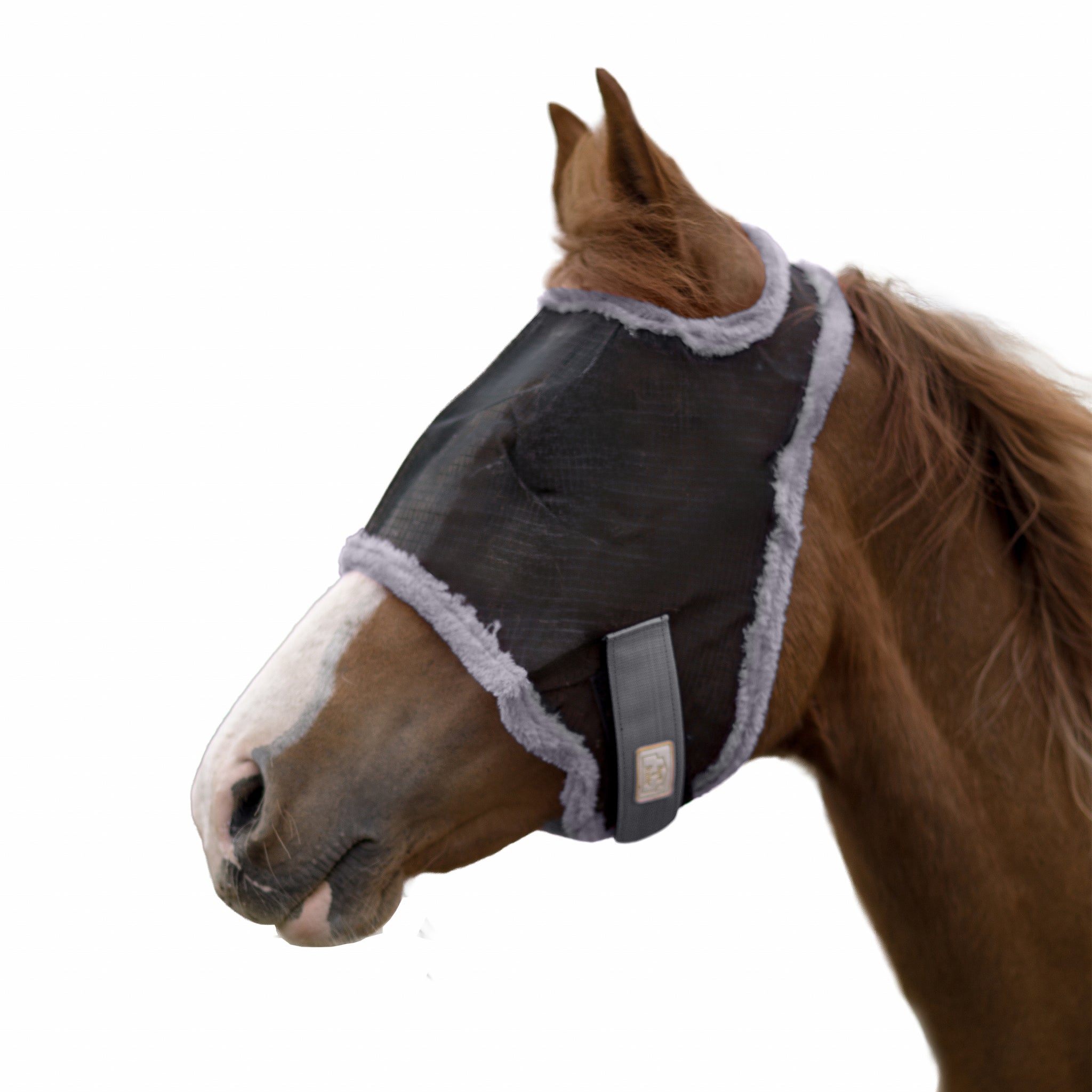 BARN & STABLE Fly Mask without Ears & Fleece Trim - Image 2