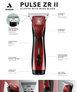 Alternative view of Andis Pulse ZR II Wide Blade Cordless Clipper