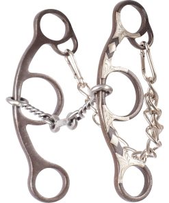 Classic Equine Sherry Cervi Short Shank Gag Barrel Bit with Small Twisted Wire Dogbone