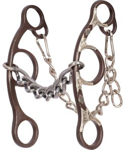 Classic Equine Sherry Cervi Short Shank Gag Barrel Bit with Chain