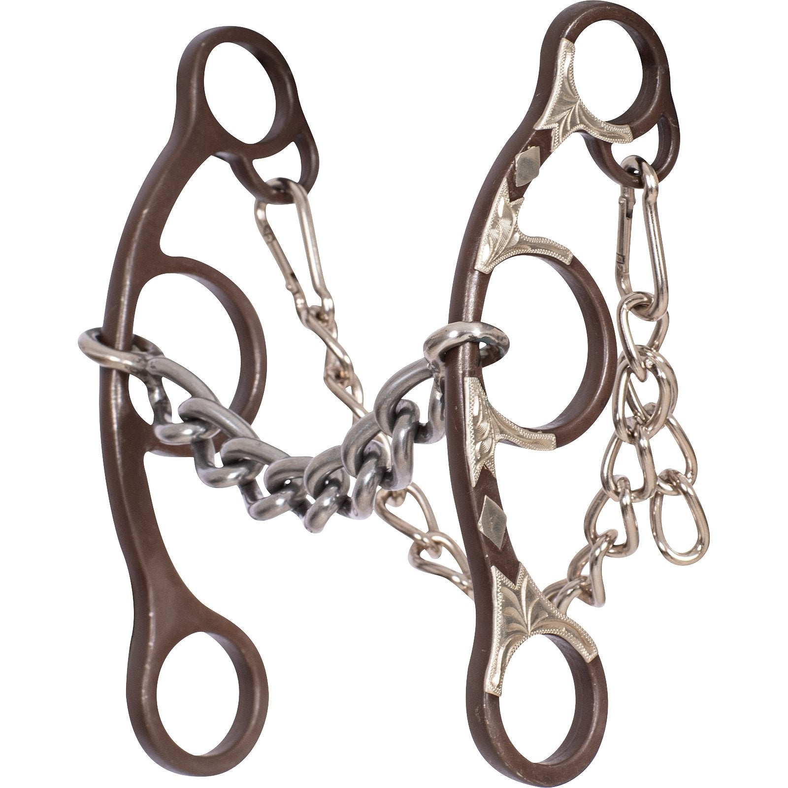 Classic Equine Sherry Cervi Short Shank Gag Barrel Bit with Chain