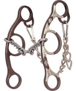Classic Equine Sherry Cervi Short Shank Gag Barrel Bit with Twisted Wire Dogbone