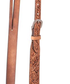 Cashel Split Ear Headstall with Antique Leaf Tooling