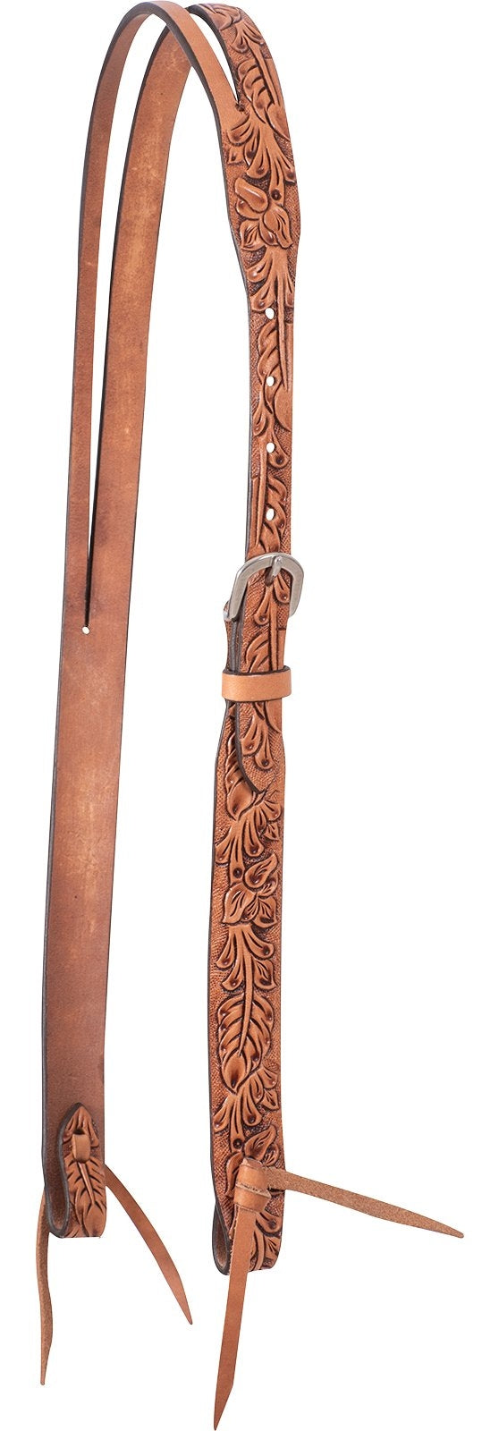 Cashel Split Ear Headstall with Antique Leaf Tooling