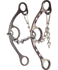 Classic Equine Sherry Cervi Long Shank Barrel Bit with Twisted Wire Dogbone