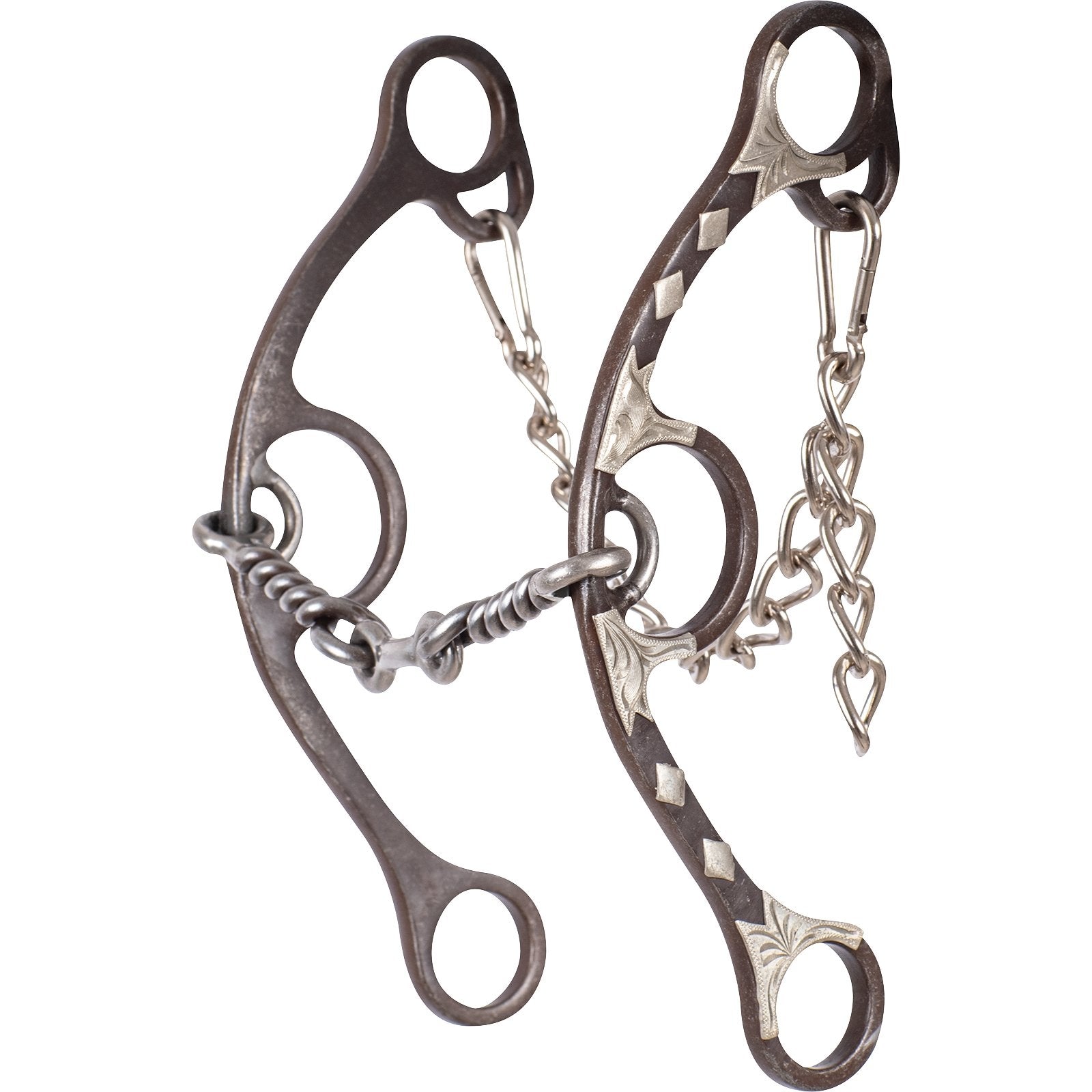 Classic Equine Sherry Cervi Long Shank Barrel Bit with Twisted Wire Dogbone