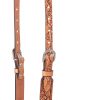 Cashel Slip Ear Headstall with Antique Leaf Tooling