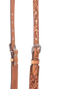 Cashel Slip Ear Headstall with Antique Leaf Tooling
