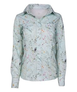 Dapplebay Ladies Dragonfly Meadow Button Down Western Shirt