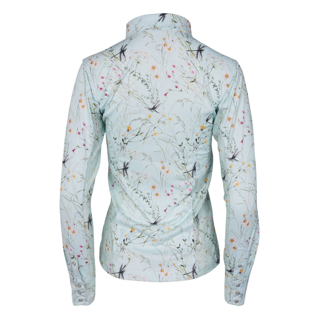 Dapplebay Ladies Dragonfly Meadow Button Down Western Shirt - Image 3