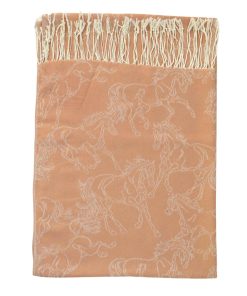 Alternative view of AWST Int'l Lila Linear Horses Pashmina Scarf