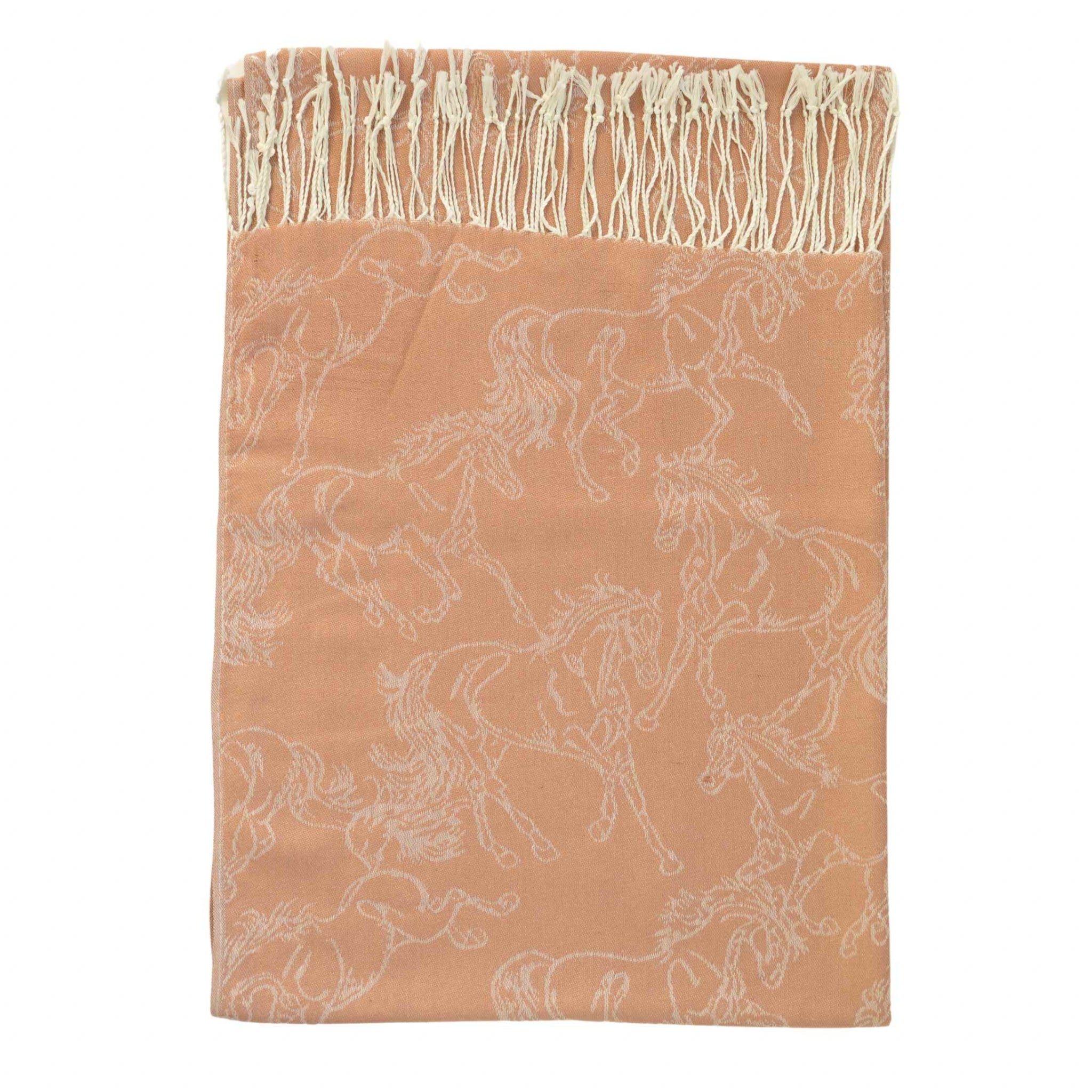 AWST Int'l Lila Linear Horses Pashmina Scarf - Image 2