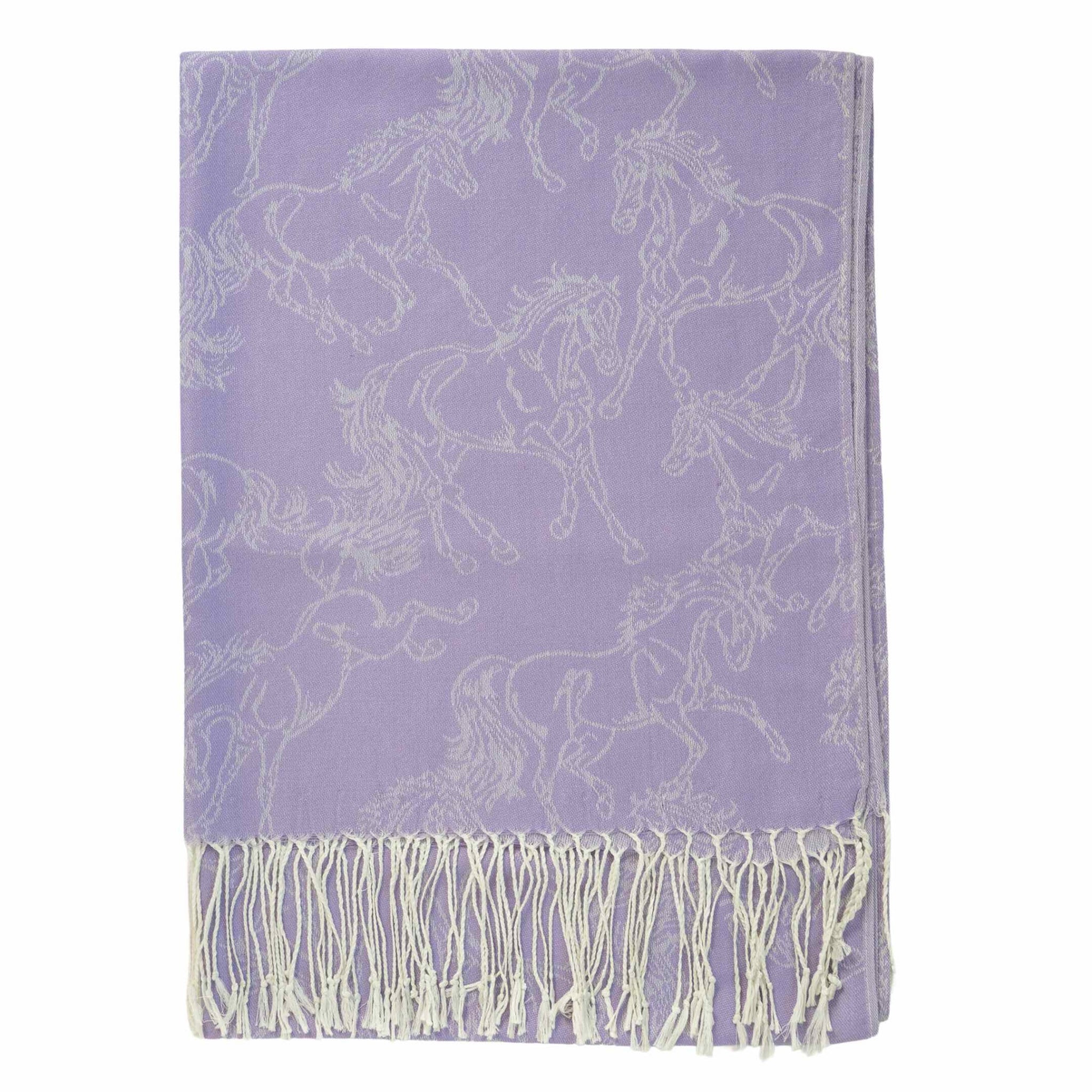 AWST Int'l Lila Linear Horses Pashmina Scarf - Image 5
