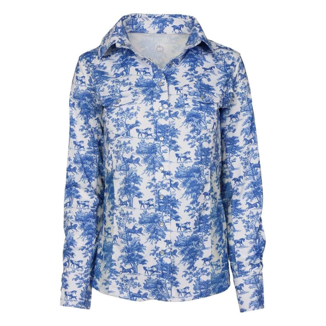 Dapplebay Ladies Equestrian Toile Button Western Shirt