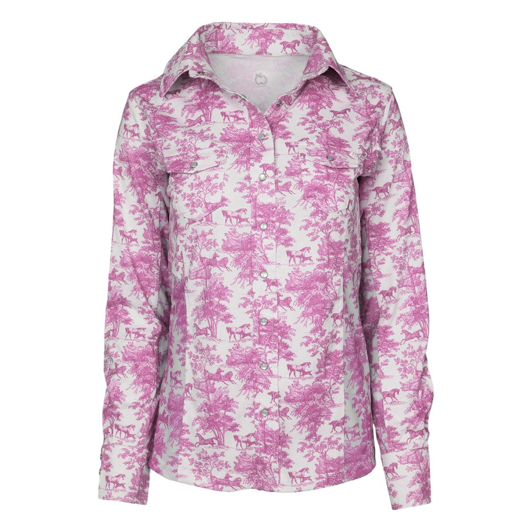 Dapplebay Ladies Equestrian Toile Button Western Shirt - Image 2