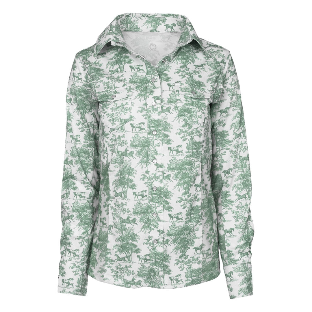 Dapplebay Ladies Equestrian Toile Button Western Shirt - Image 3